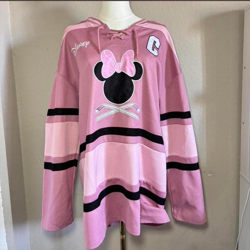 Disney pink Minnie Mouse hockey jersey